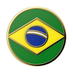 Enamel Brazilian Flag, PopSockets