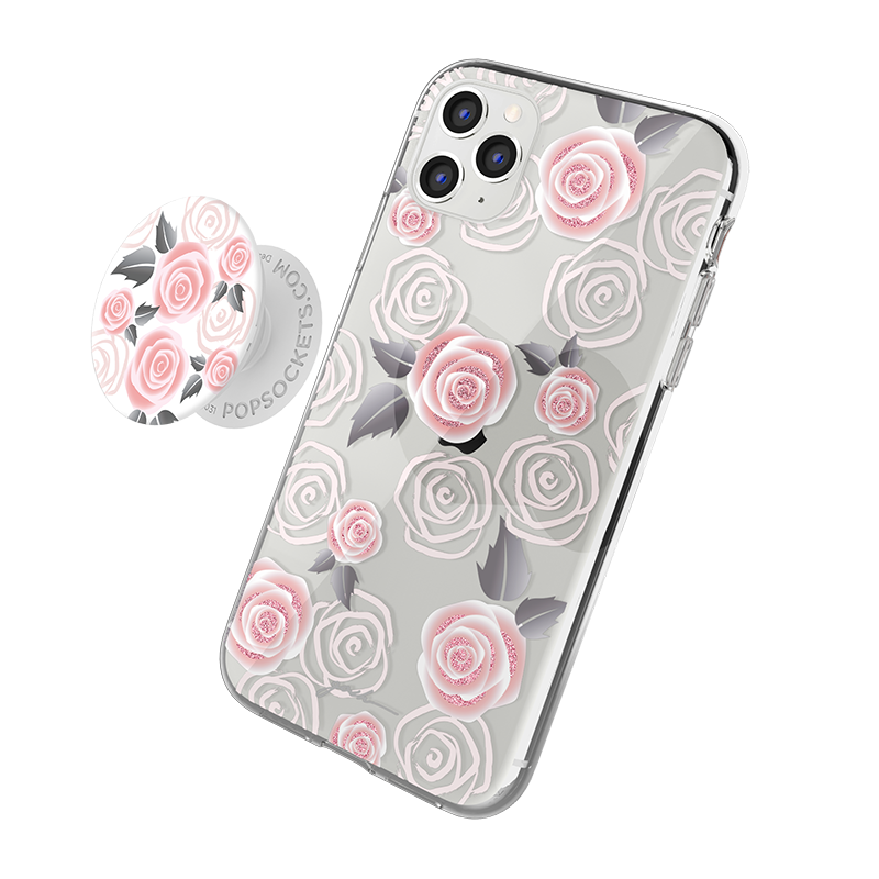 Gosh + Pop Hybrid iPhone 11 Pro Case Rosy Loves, PopSockets